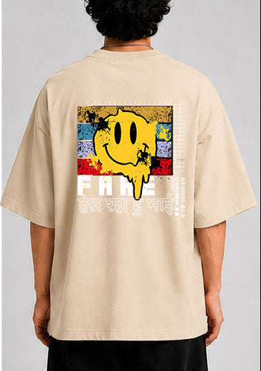 Fake हंस रहा हु भाई Unisex Oversized Standard T-Shirt for man & women