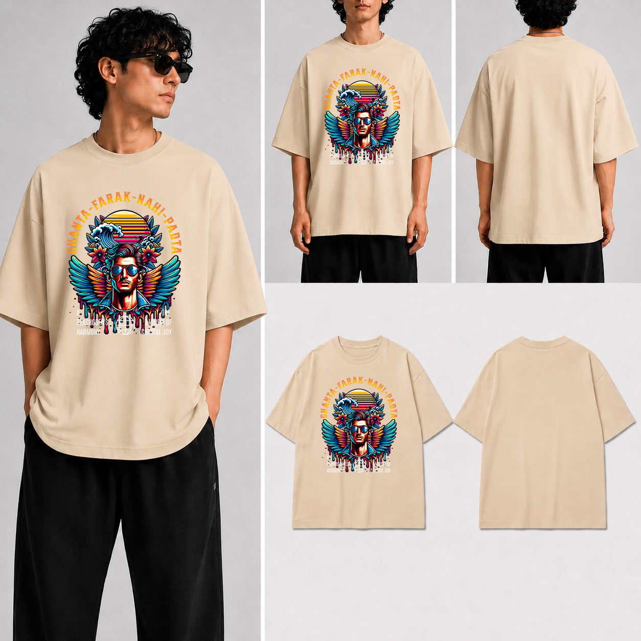 GHANTA FARAK NAHI PADTA Unisex Oversized Standard T-Shirt for man & women