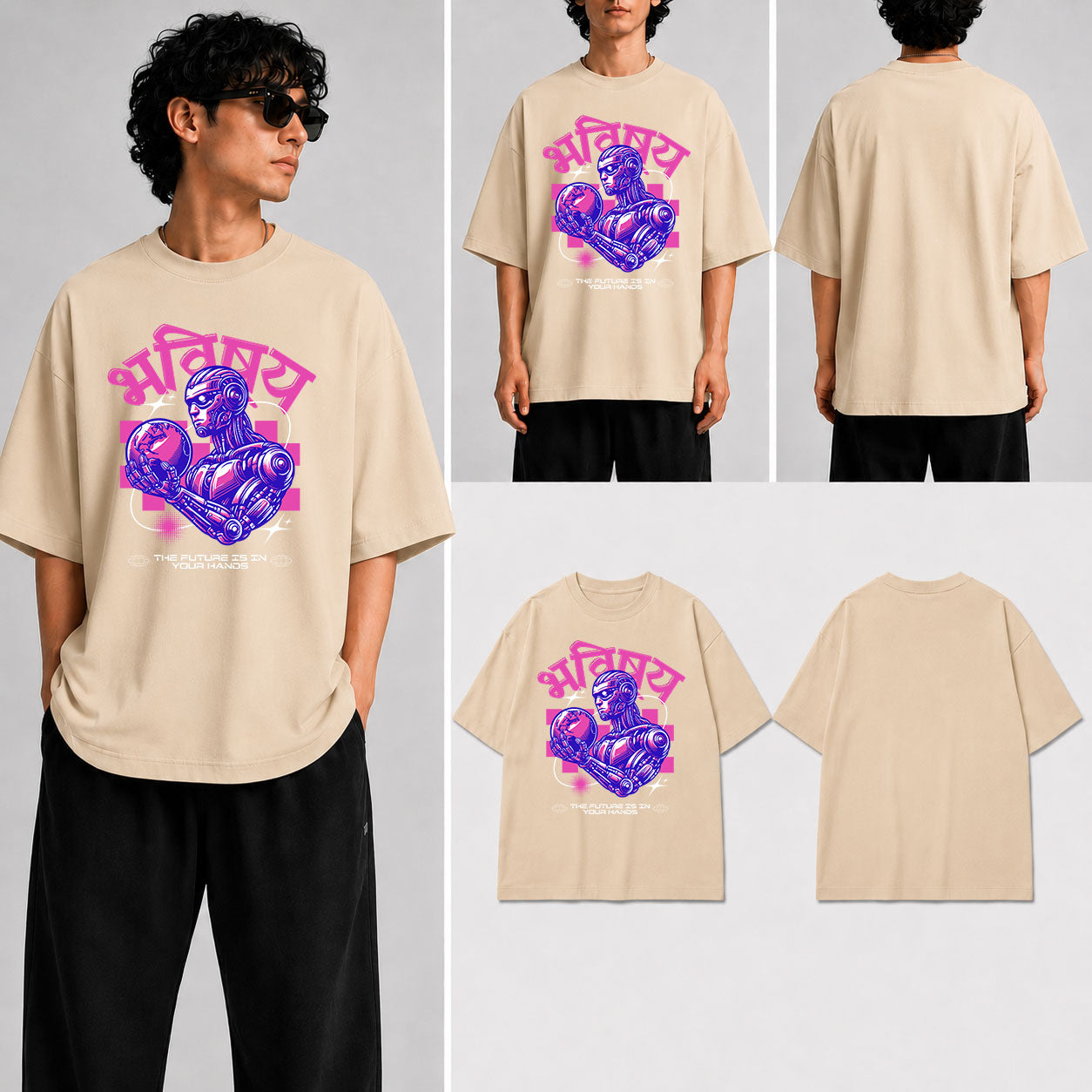 BHABISHYA Unisex Oversized Standard T-Shirt for man & women