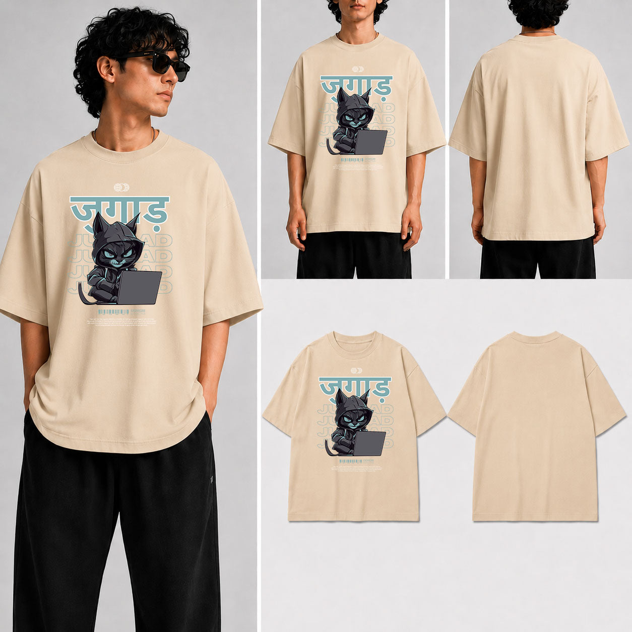 Jugaad Unisex Oversized Standard T-Shirt for man & women