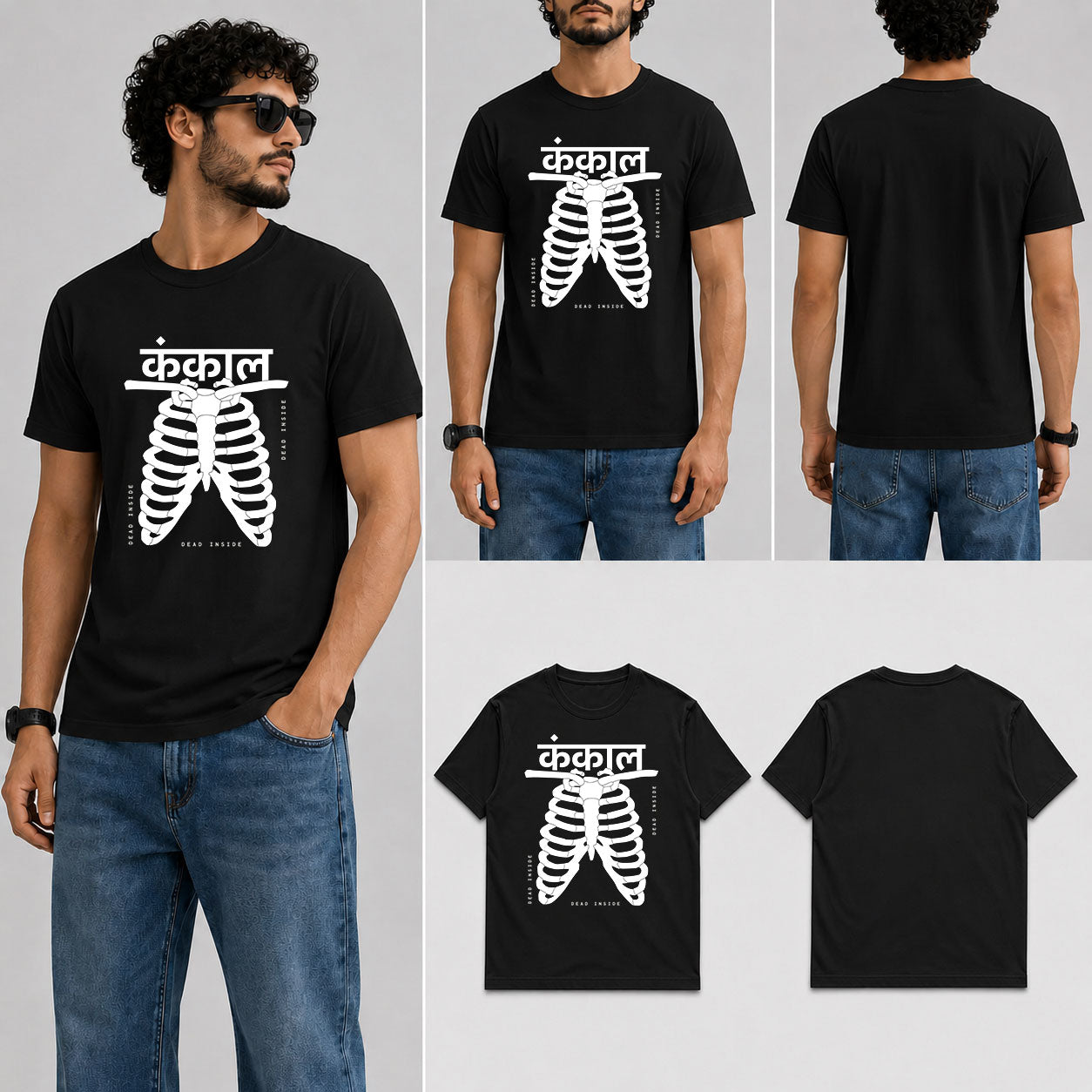 Kankal Male Round Neck Half Sleeve T-Shirt