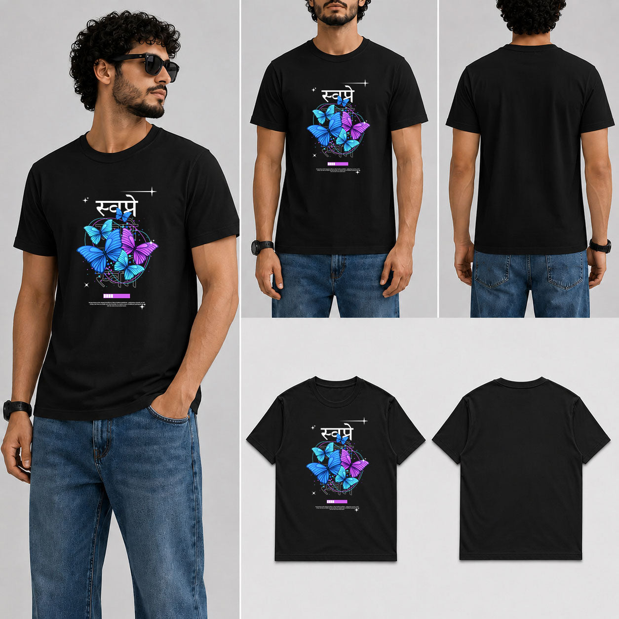 Sapney Male Round Neck Half Sleeve T-Shirt