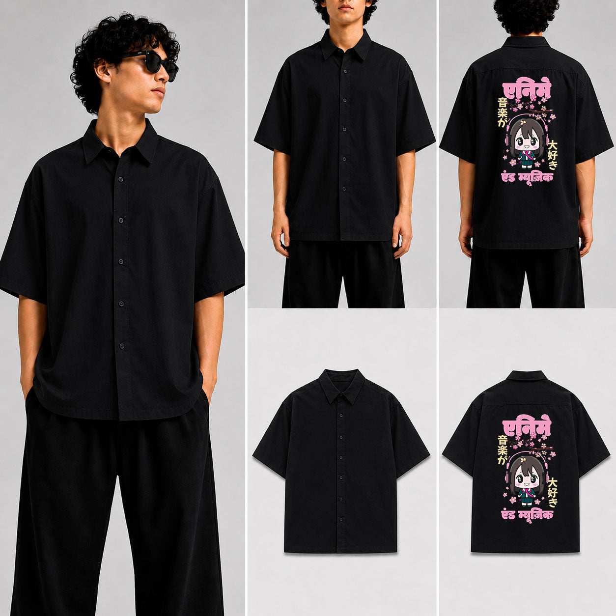 ANIME AND MUSIC Unisex Oversized Shirt for man & women