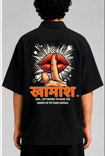 KHAMOSH Unisex Oversized Shirt for man & women