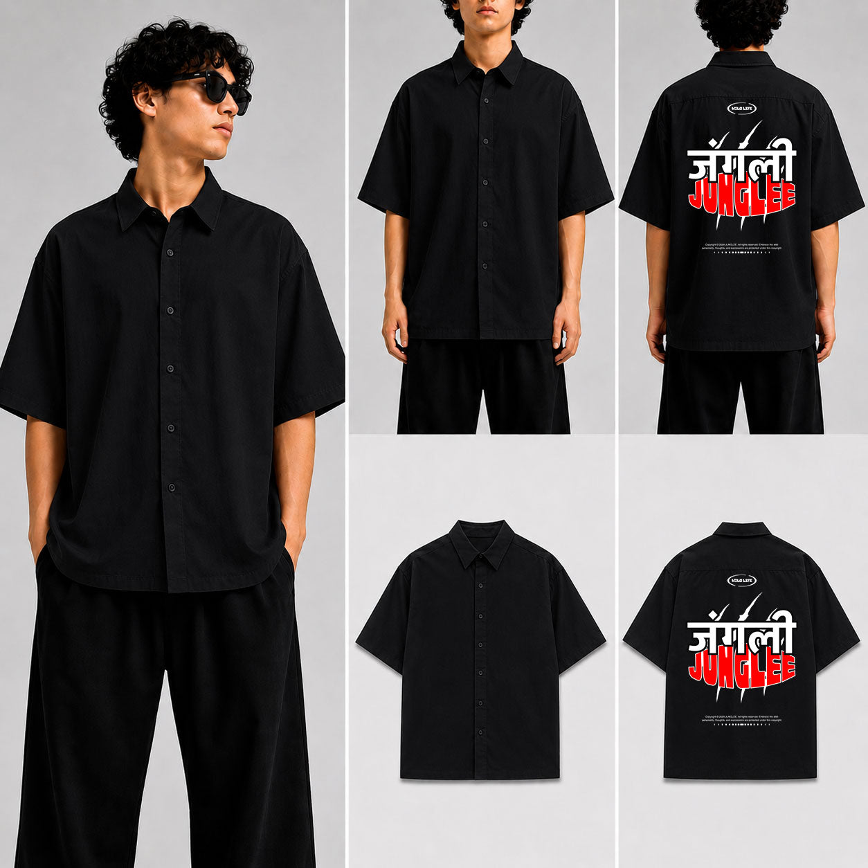 JUNGLEE Unisex Oversized Shirt for man & women
