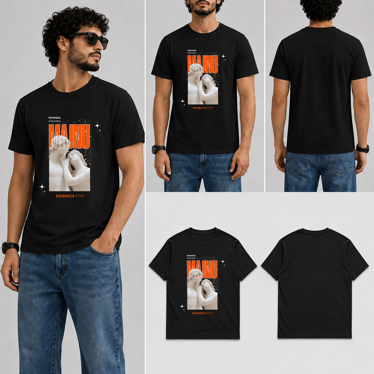 Majnu Male Round Neck Half Sleeve T-Shirt