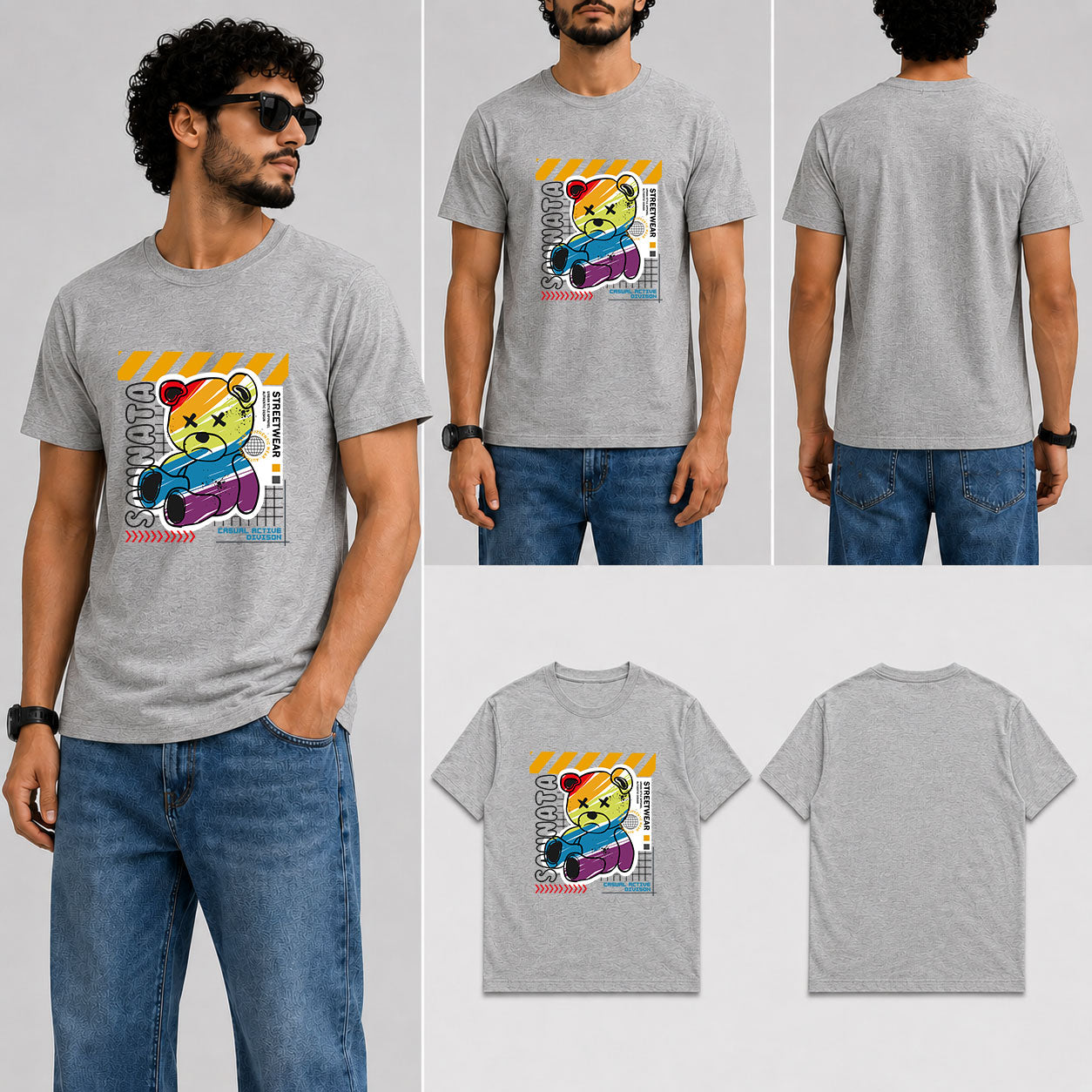 Sannata Male Round Neck Half Sleeve T-Shirt