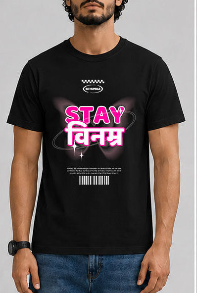 stay binamra Male Round Neck Half Sleeve T-Shirt