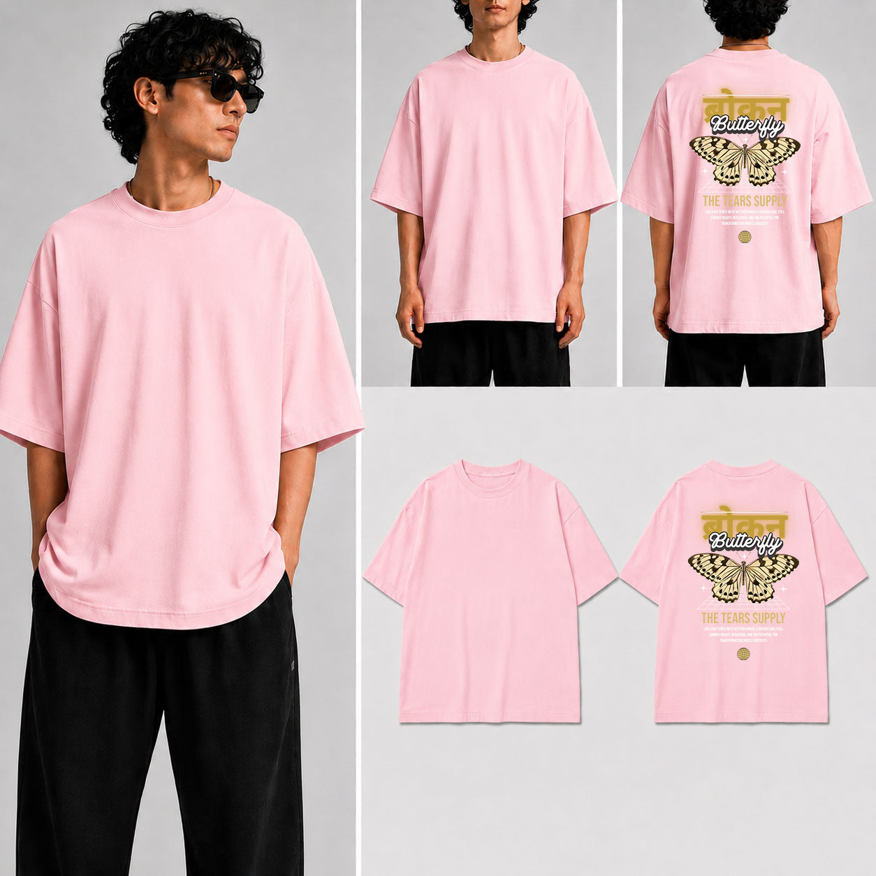 Broken Butterfly Unisex Oversized Standard T-Shirt for man & women