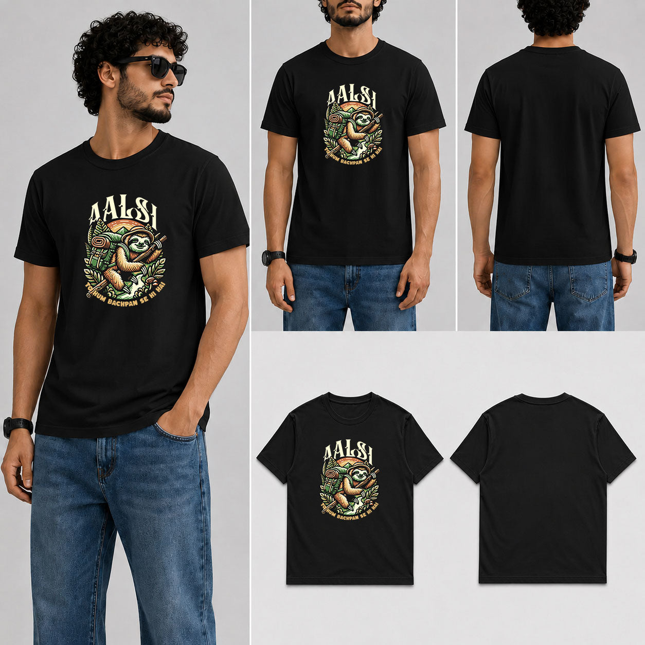 AALSI Male Round Neck Half Sleeve T-Shirt