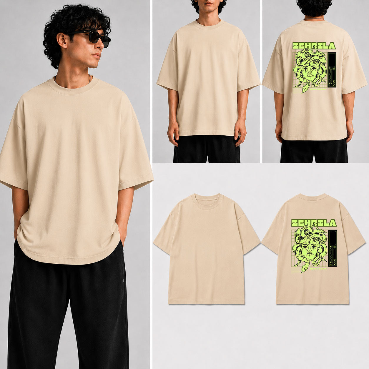 Zehrila  Unisex Oversized Standard T-Shirt for man & women