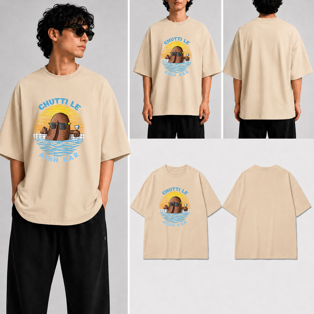 Chutti Le Unisex Oversized Standard T-Shirt for man & women