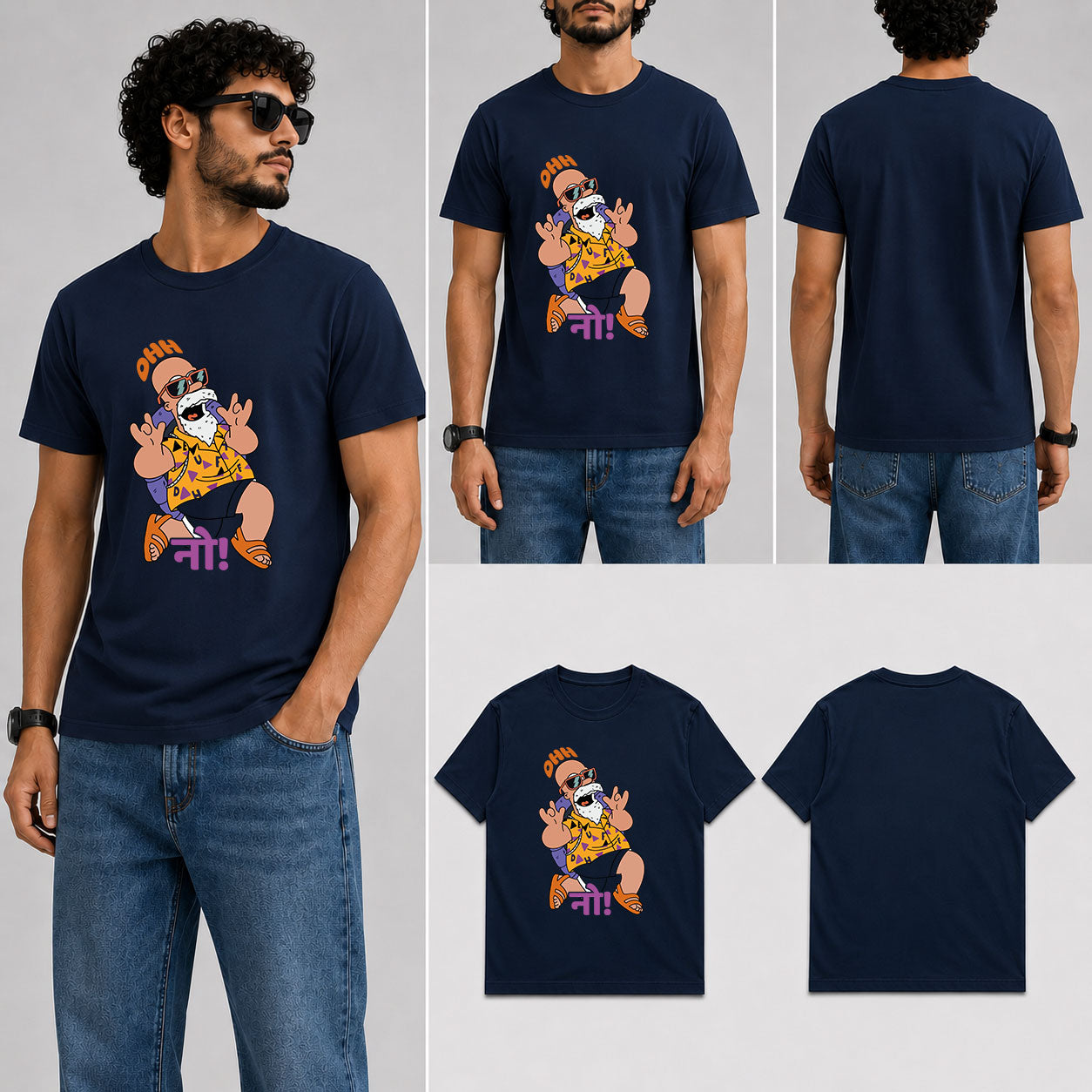 Ohh नो! Male Round Neck Half Sleeve T-Shirt