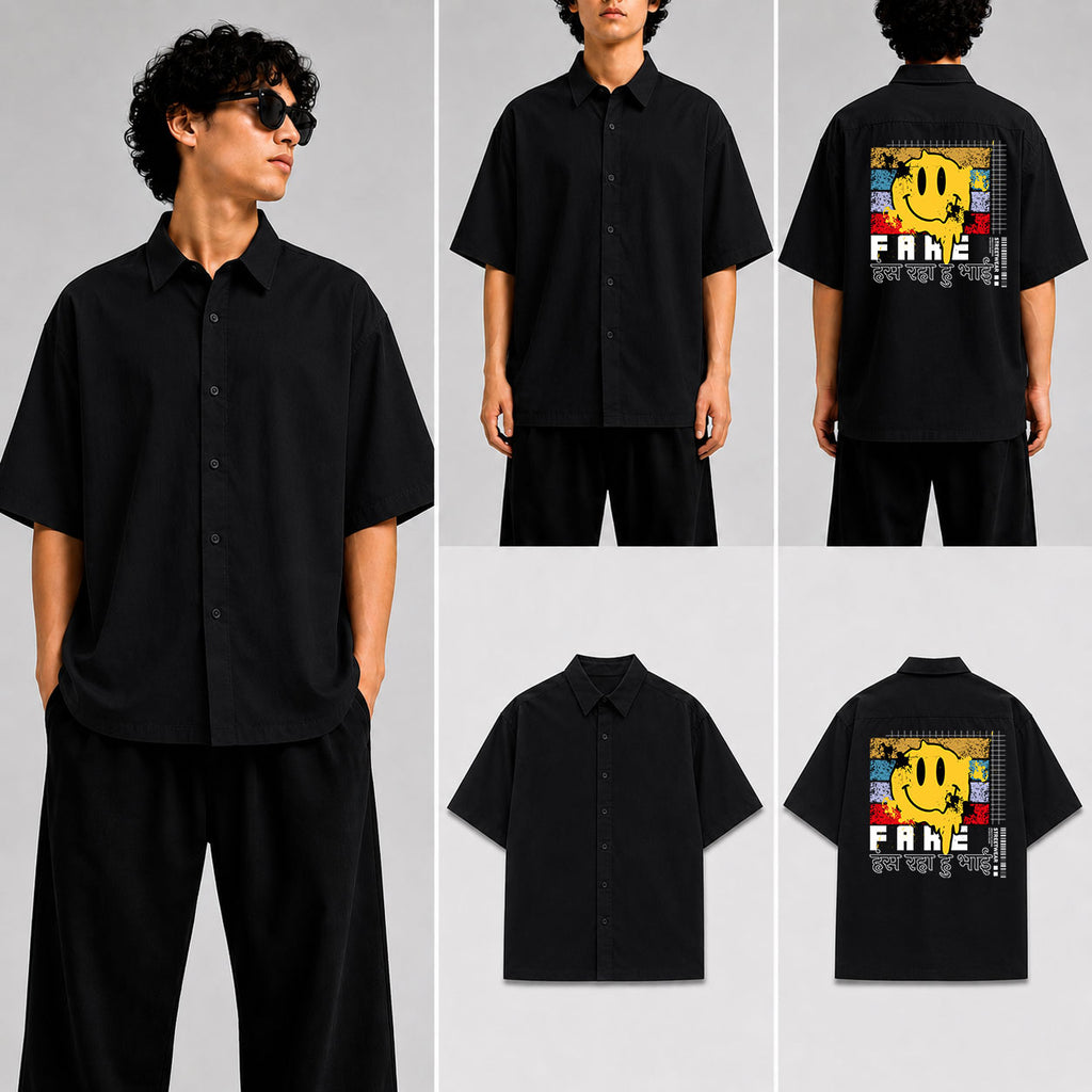 Fake हंस रहा हु भाई Unisex Oversized Shirt for man & women