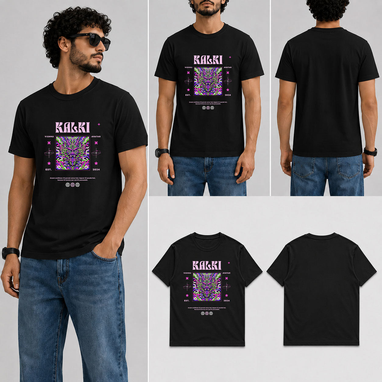 Mystical Creature Male Round Neck Half Sleeve T-Shirt