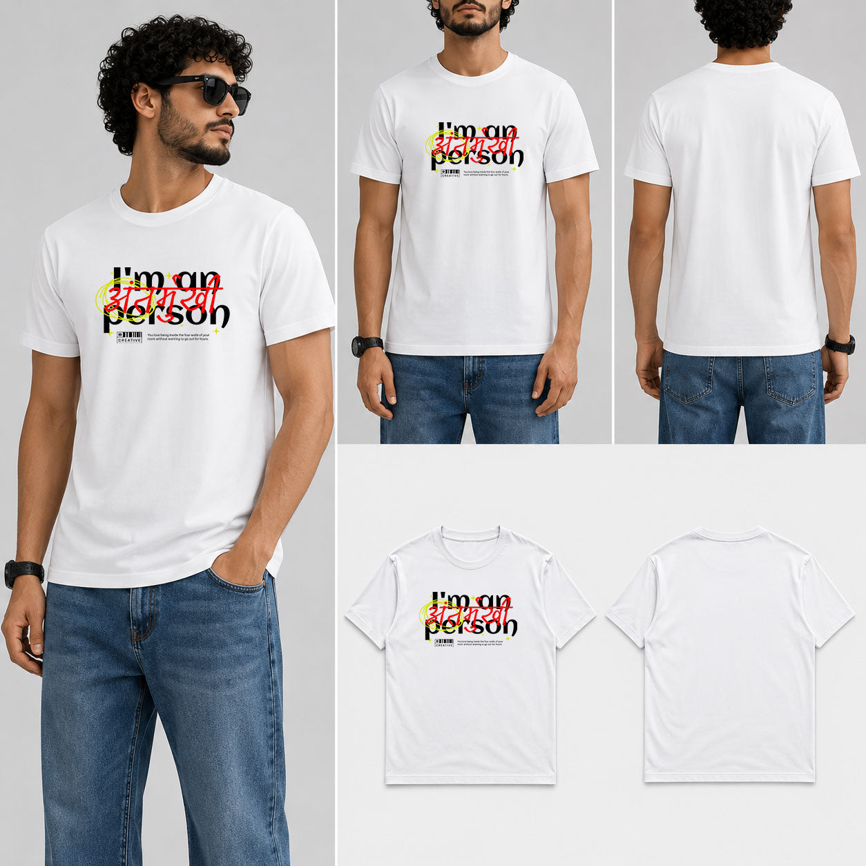 ANTARMUKHI Male Round Neck Half Sleeve T-Shirt