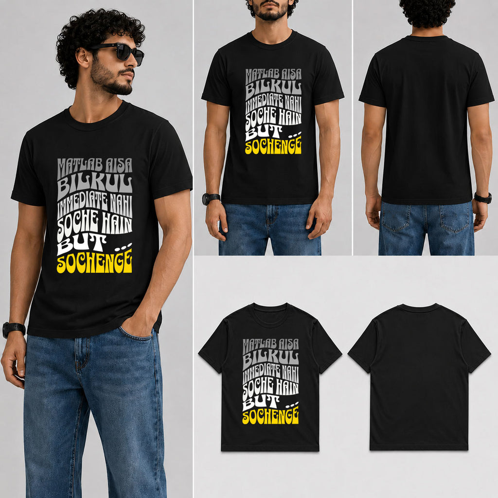 Matlab Sochenge.. Male Round Neck Half Sleeve T-Shirt