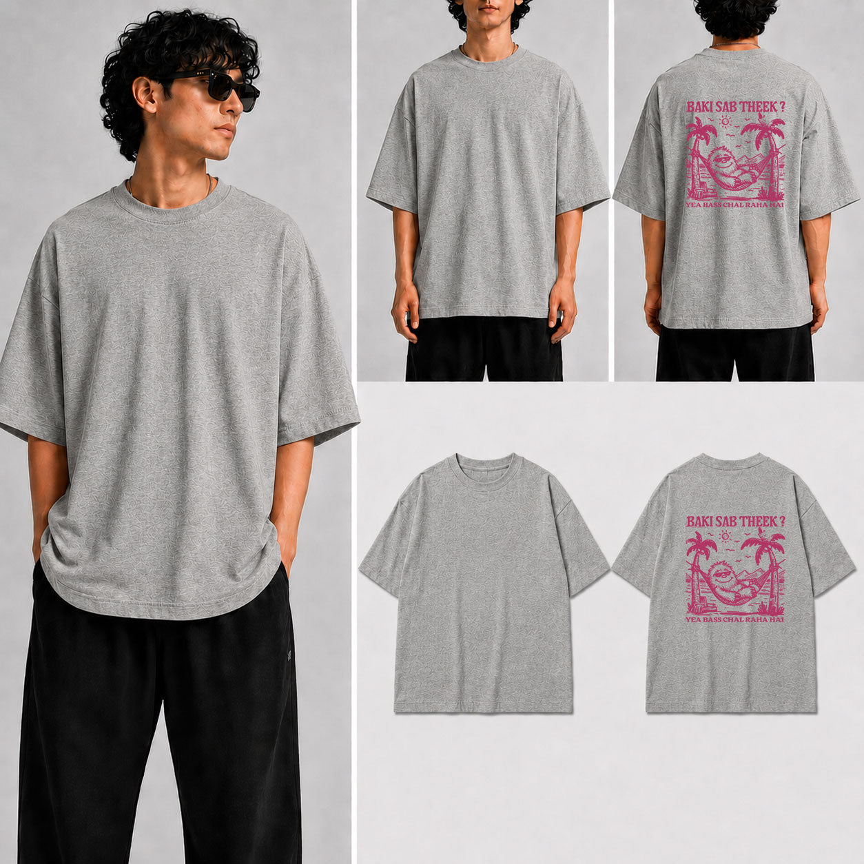 BAKI SAB THEEK Unisex Oversized Standard T-Shirt for man & women