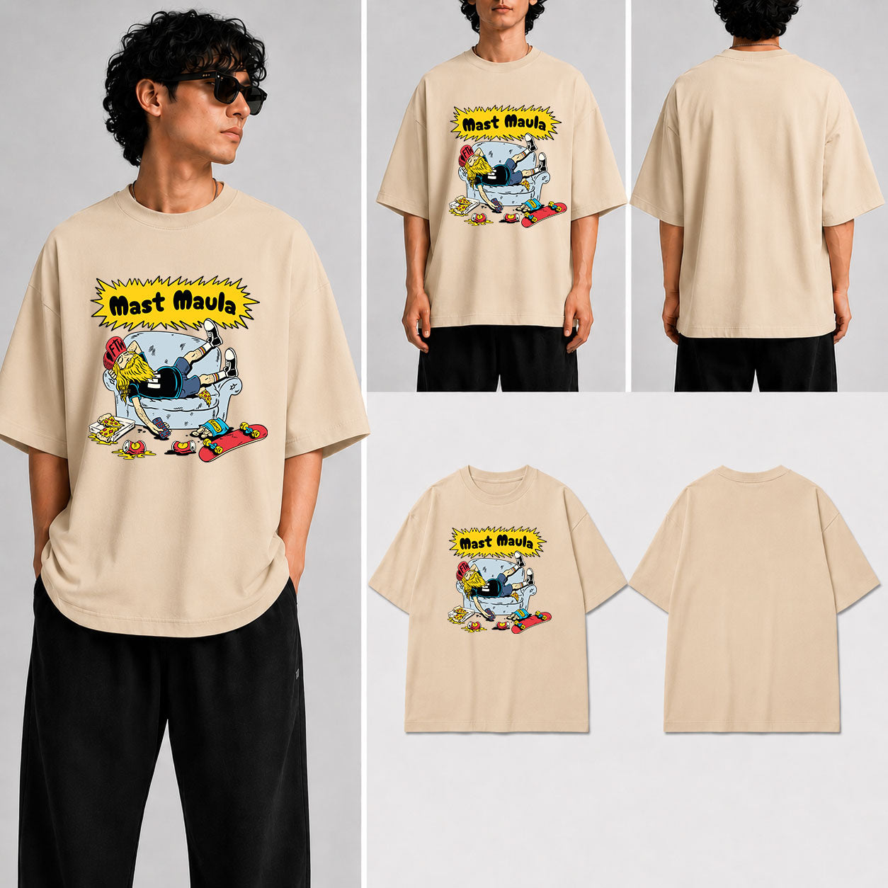 Mast Maula Unisex Oversized Standard T-Shirt for man & women
