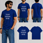 Customized Custom Personalized Male Round Neck Half Sleeve T-Shirt