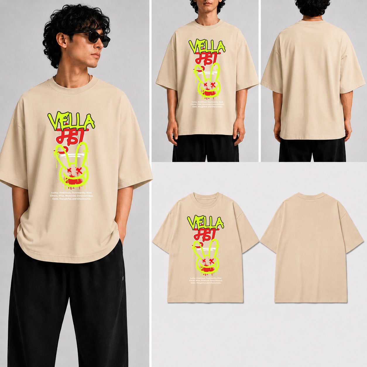 Vella Munda Unisex Oversized Standard T-Shirt for man & women