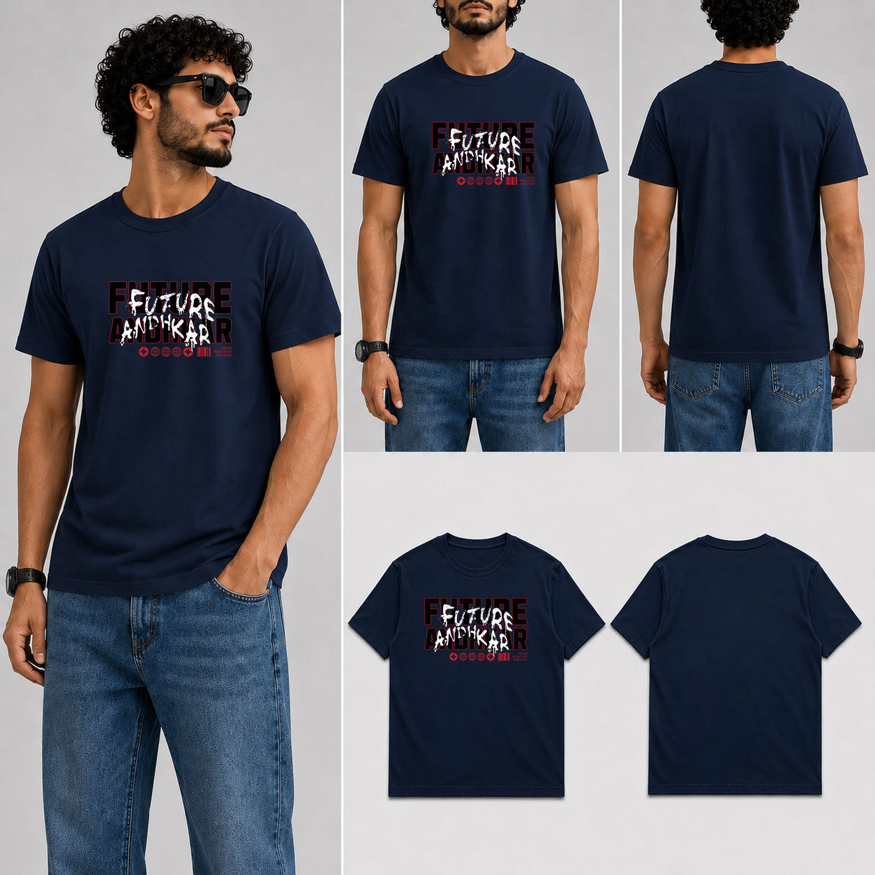 Future andhkar Male Round Neck Half Sleeve T-Shirt
