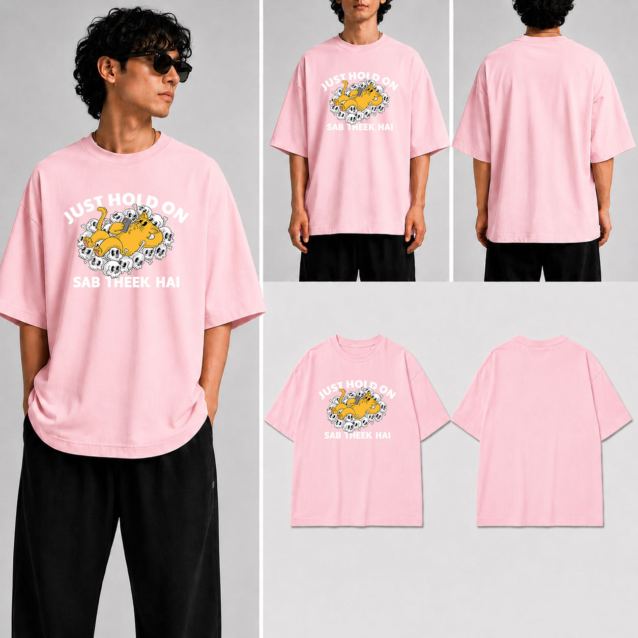 Just Hold On Unisex Oversized Standard T-Shirt for man & women