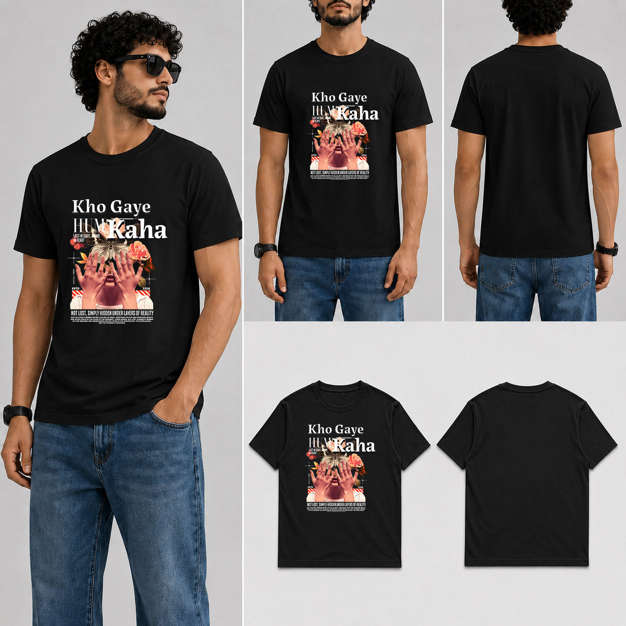 Kho Gaye Hum Kaha Male Round Neck Half Sleeve T-Shirt