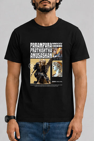 Parampara, Prathishtha, Anushan Male Round Neck Half Sleeve T-Shirt