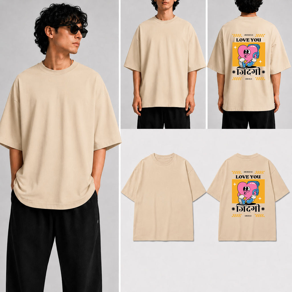 Love You Zindegi Unisex Oversized Standard T-Shirt for man & women