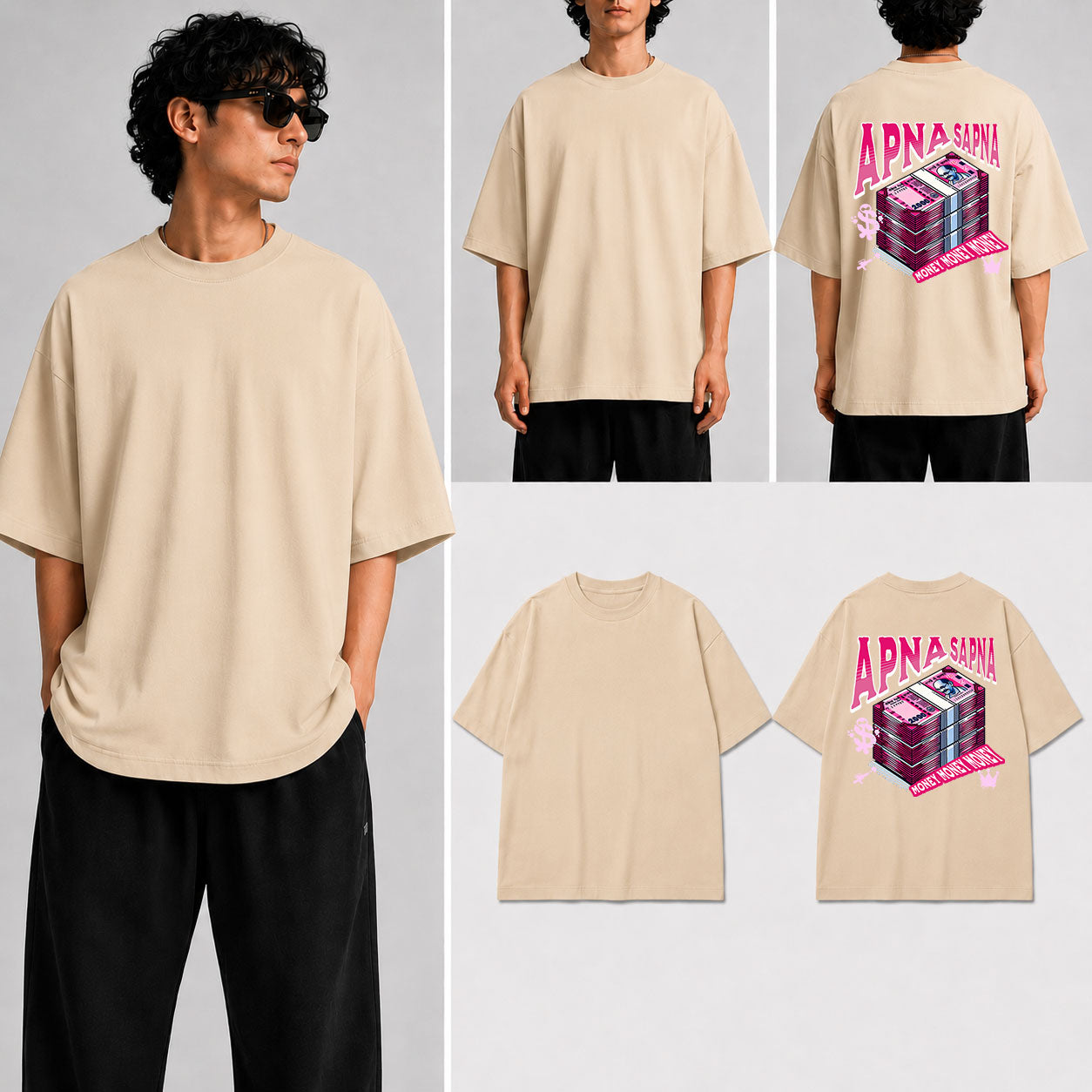 Apna Sapna Unisex Oversized Standard T-Shirt for man & women