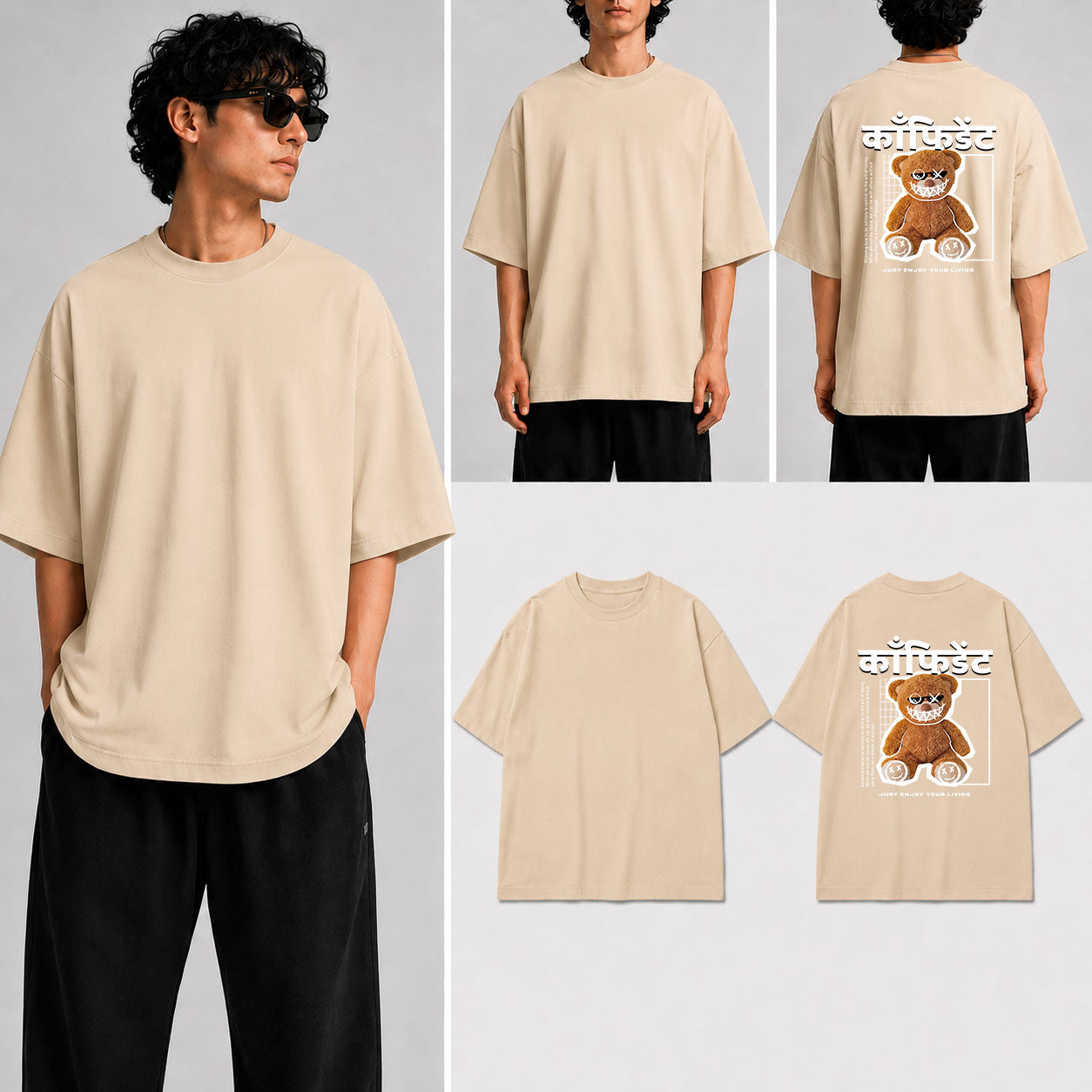 कॉंफिडेंट Unisex Oversized Standard T-Shirt for man & women