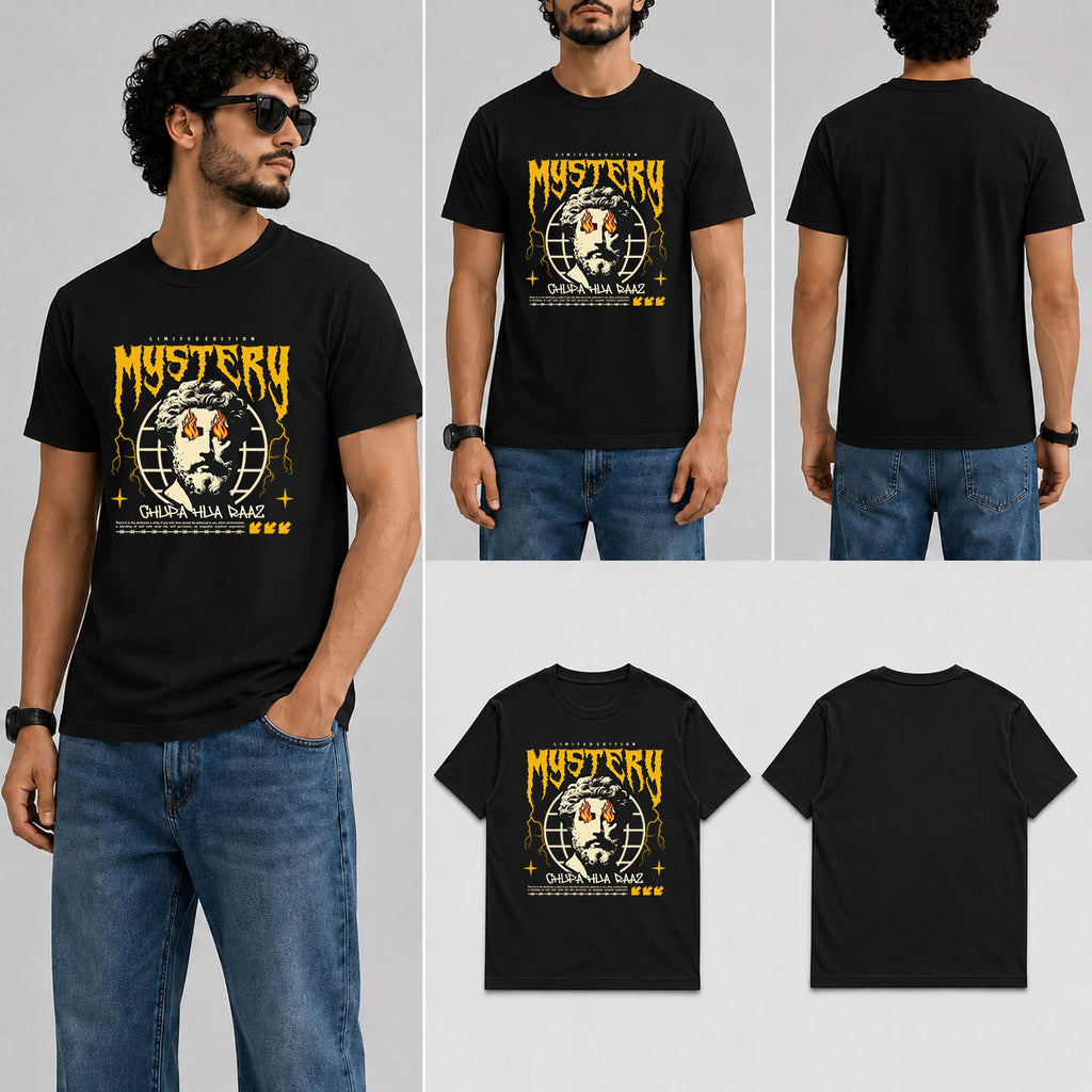 Mystry Male Round Neck Half Sleeve T-Shirt