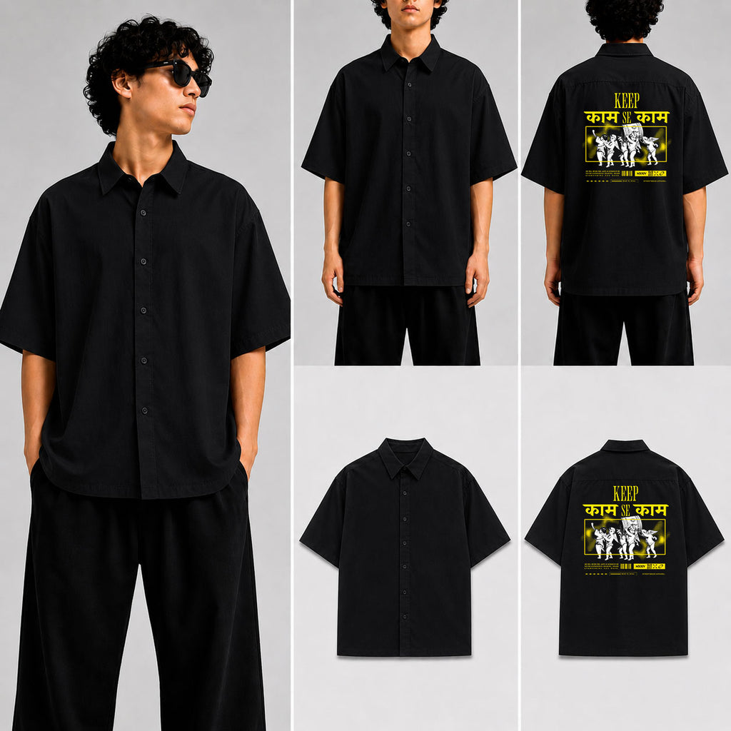 KEEP KAAM SE KAAM Unisex Oversized Shirt for man & women