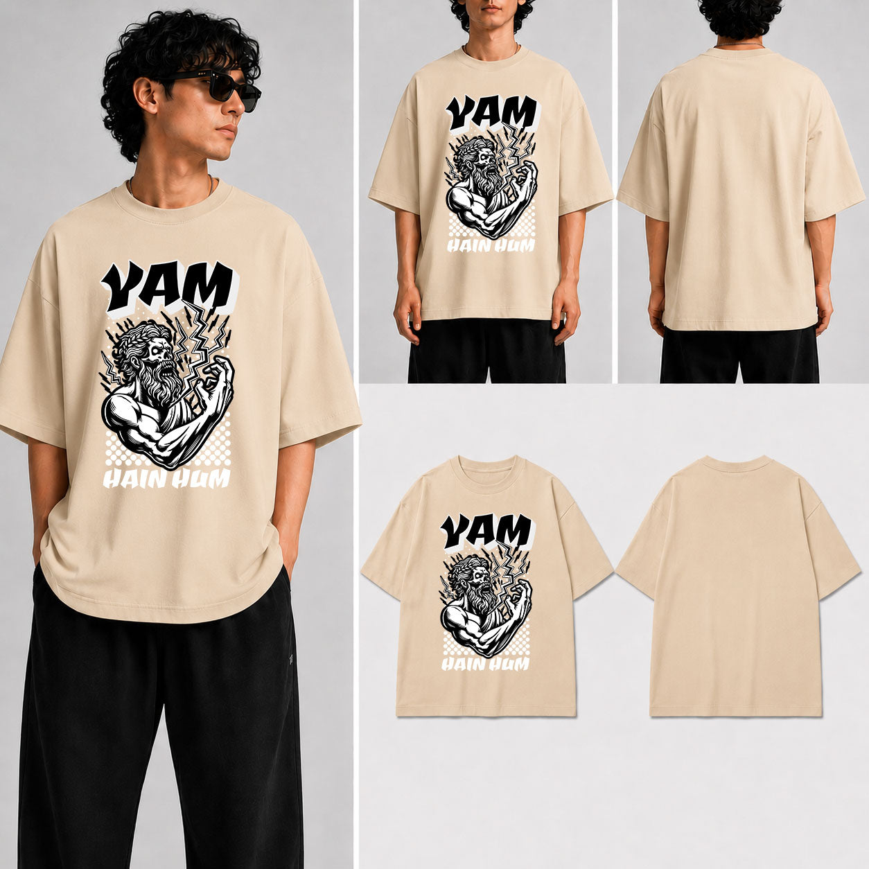 YAM HAIN HUM  Unisex Oversized Standard T-Shirt for man & women