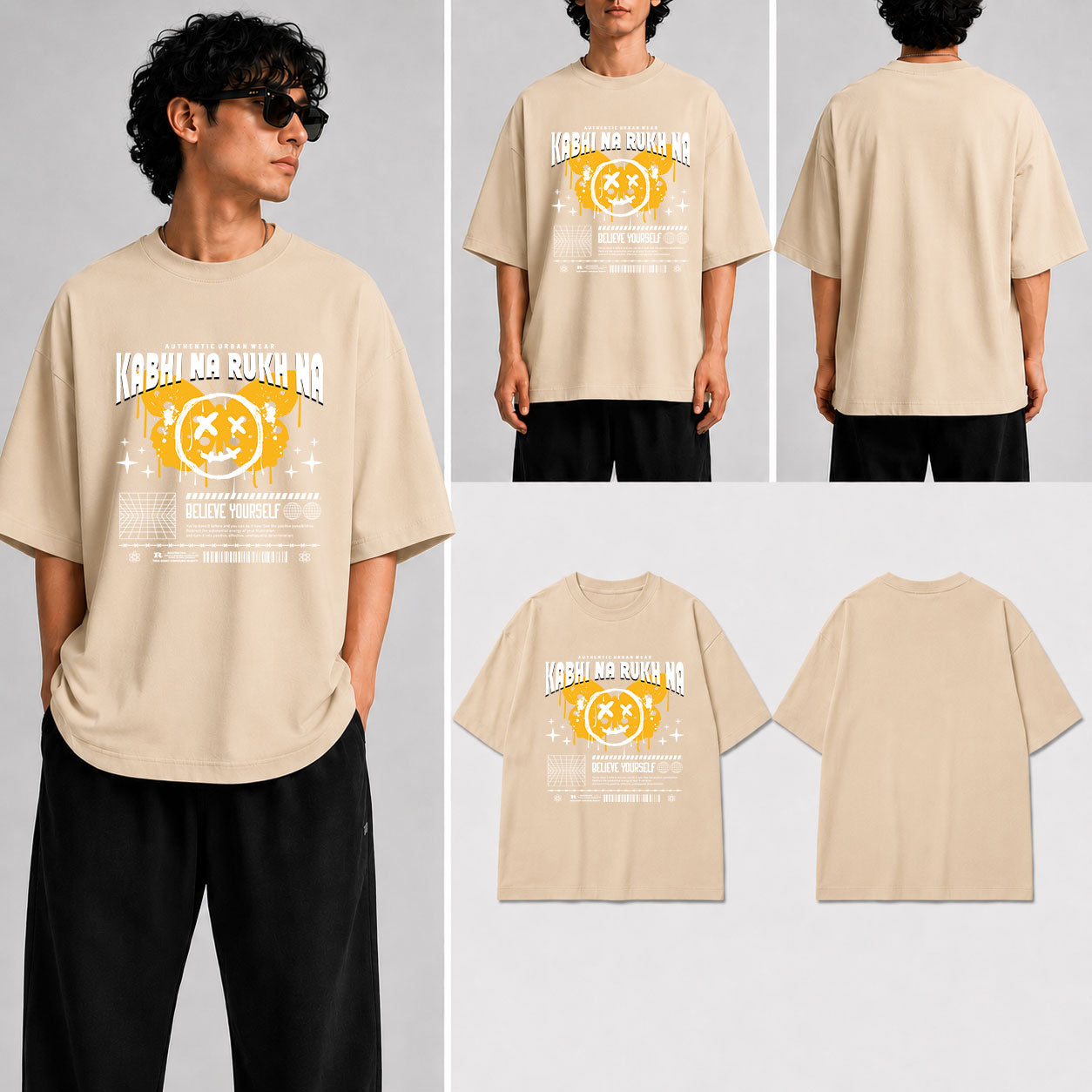 Kabhi Na Rukh Na Unisex Oversized Standard T-Shirt for man & women