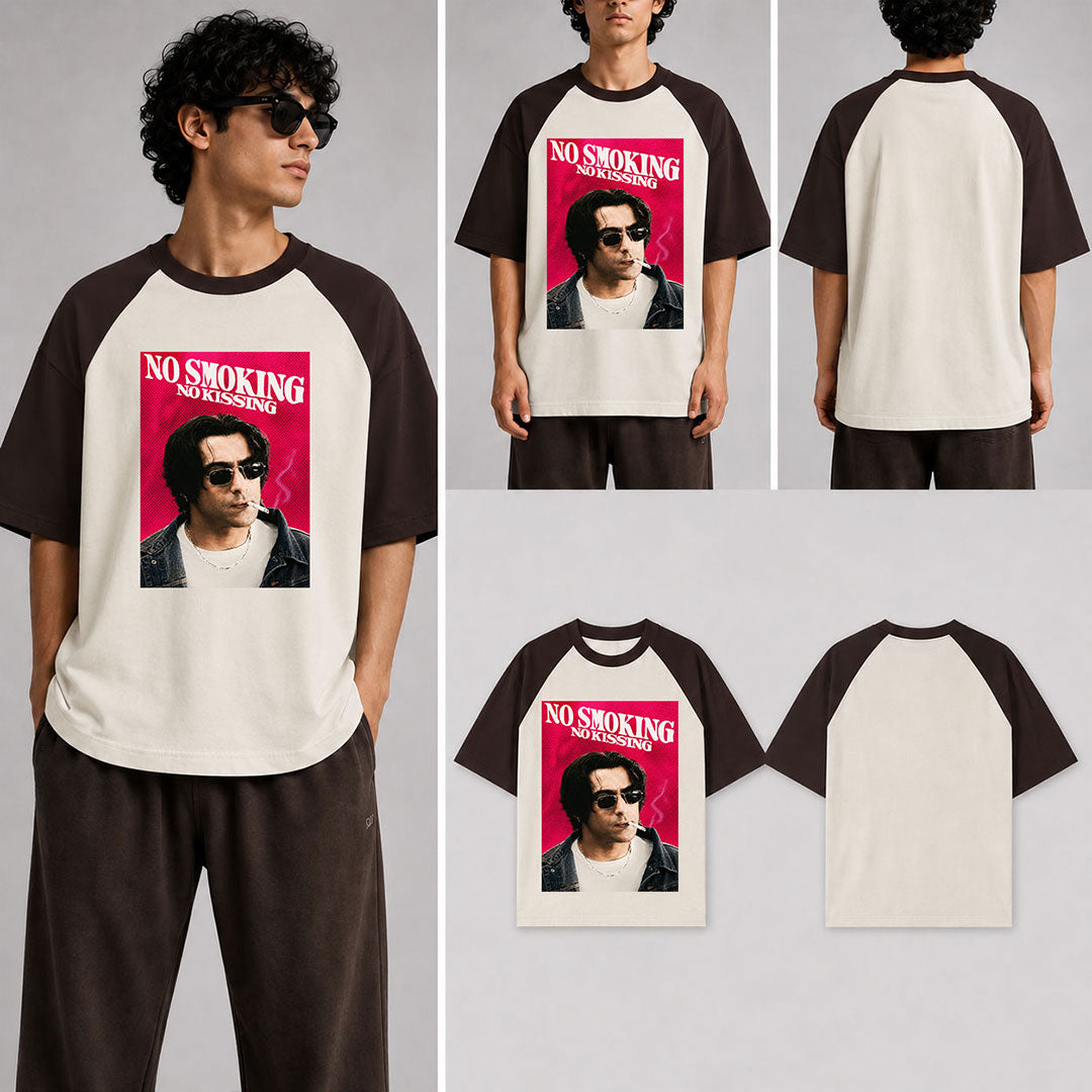No Smoking Unisex Oversized Raglan T-Shirt for man & women