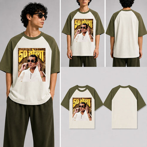 50 Tola Unisex Oversized Raglan T-Shirt for man & women