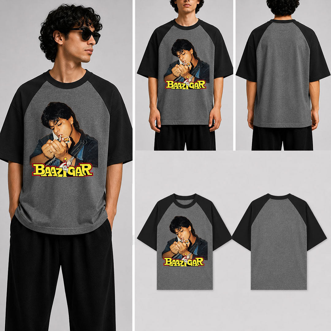 Baazigar Unisex Oversized Raglan T-Shirt for man & women