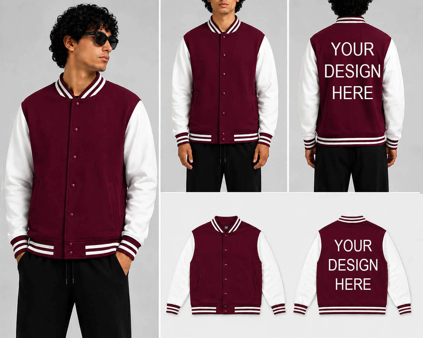 Customized Custom Personalized Unisex Varsity Jacket for man & women