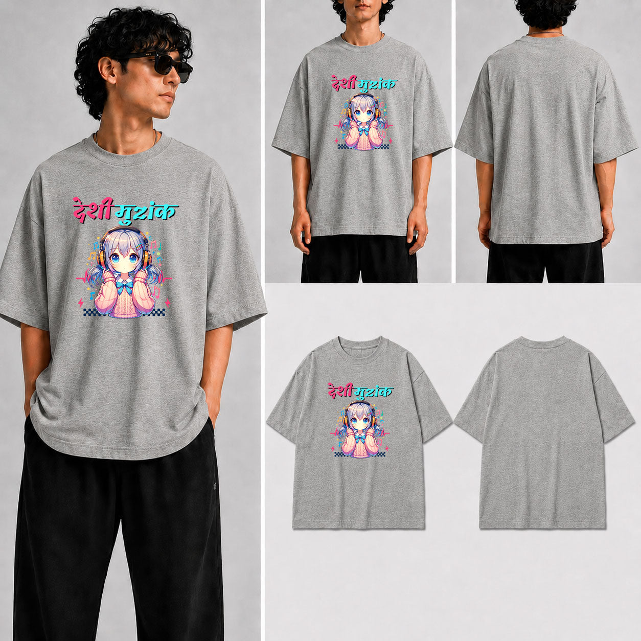 DESHI MUZIK Unisex Oversized Standard T-Shirt for man & women