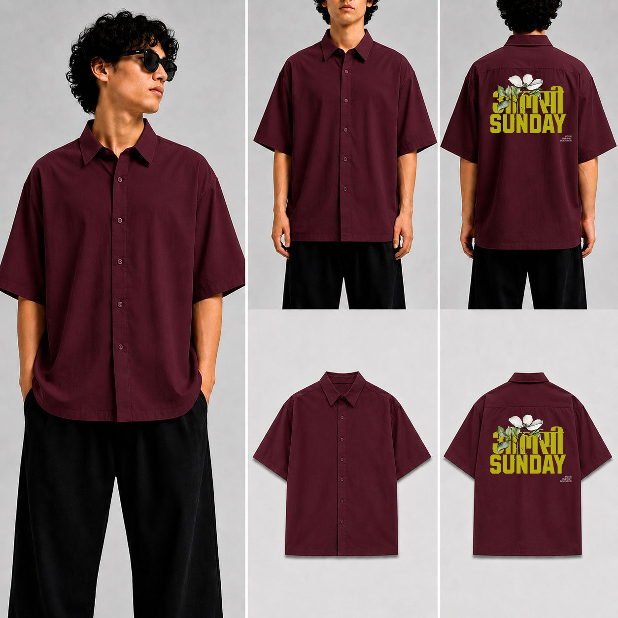 ALSHI SUNDAY Unisex Oversized Shirt for man & women