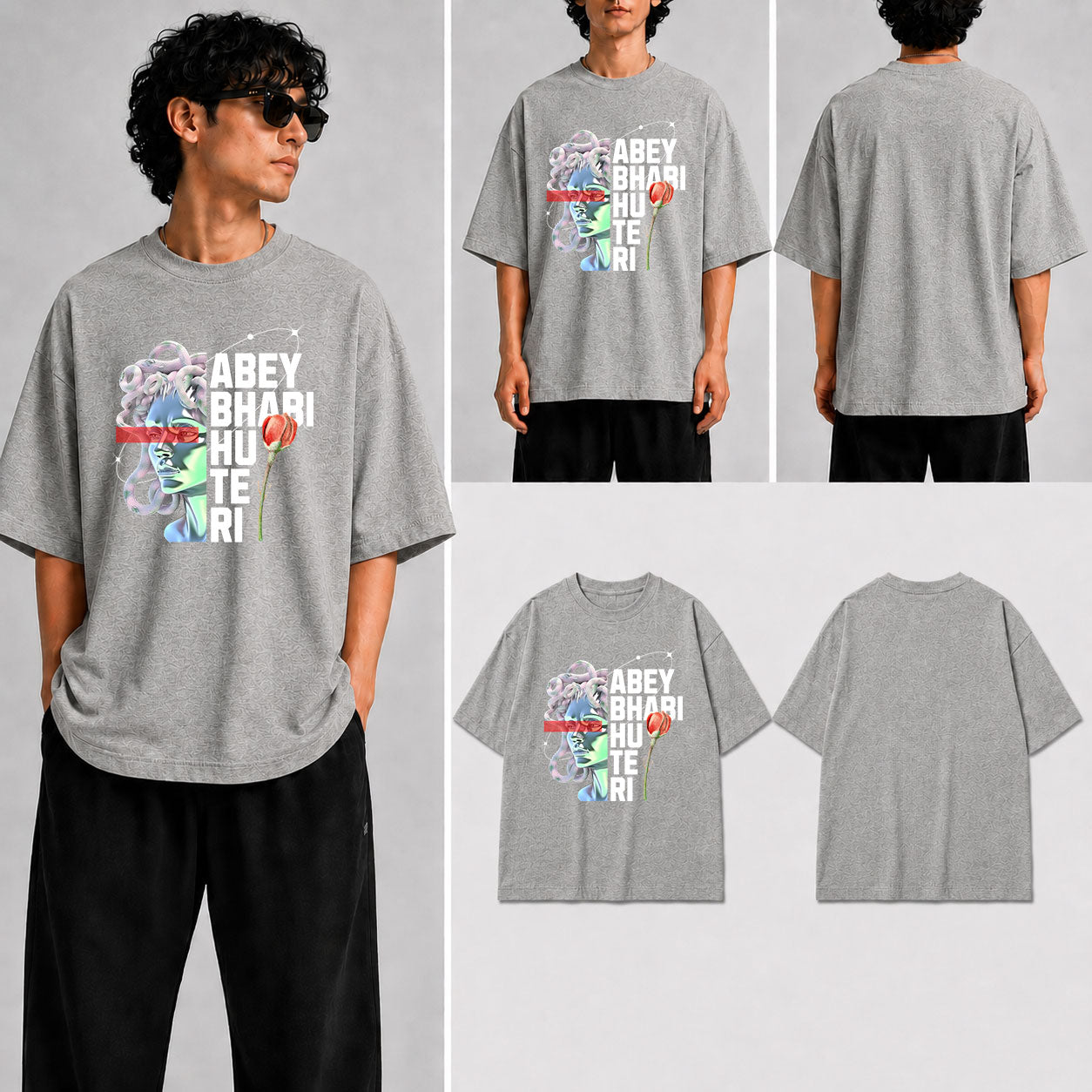 ABEY BHABI HU TERI Unisex Oversized Standard T-Shirt for man & women