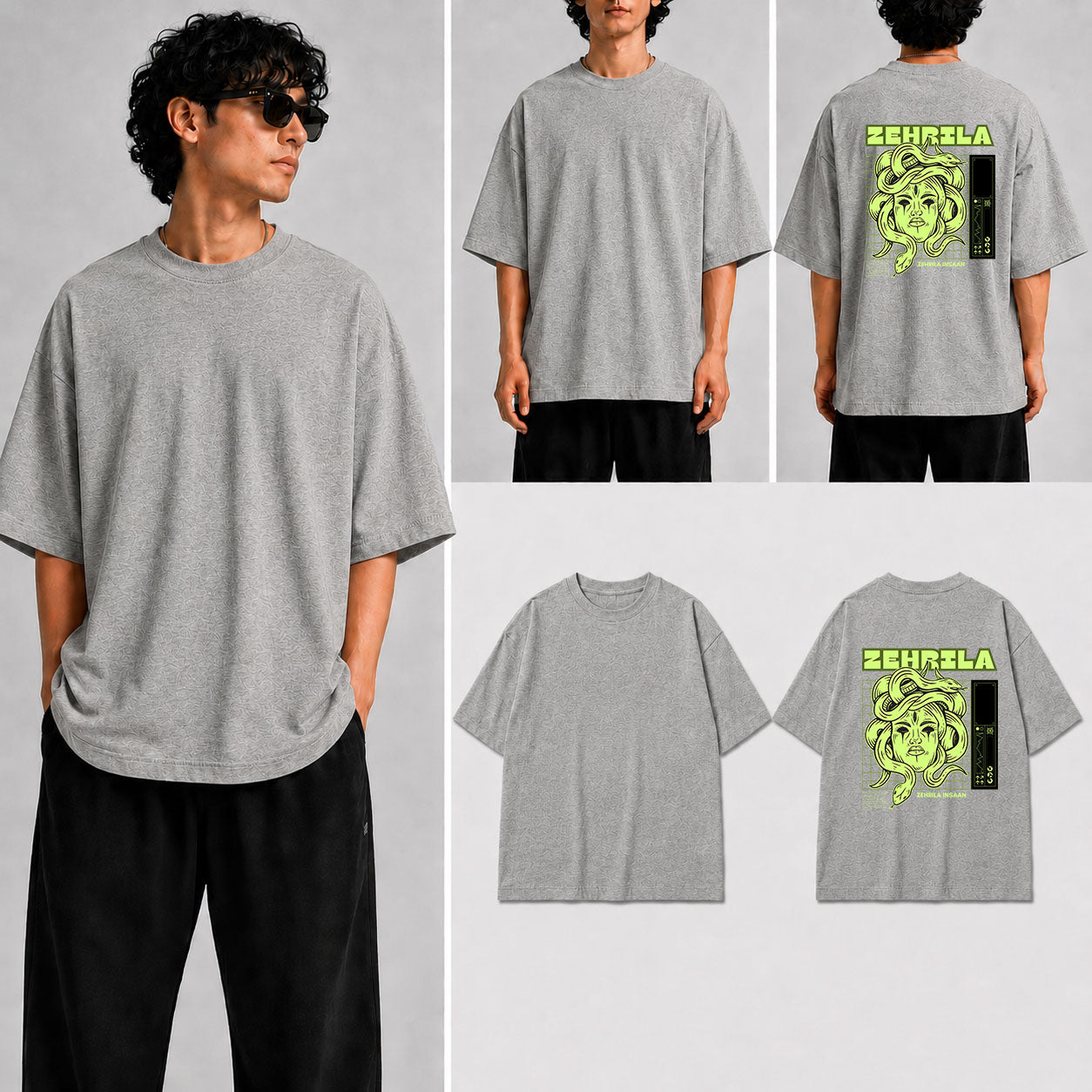 Zehrila  Unisex Oversized Standard T-Shirt for man & women