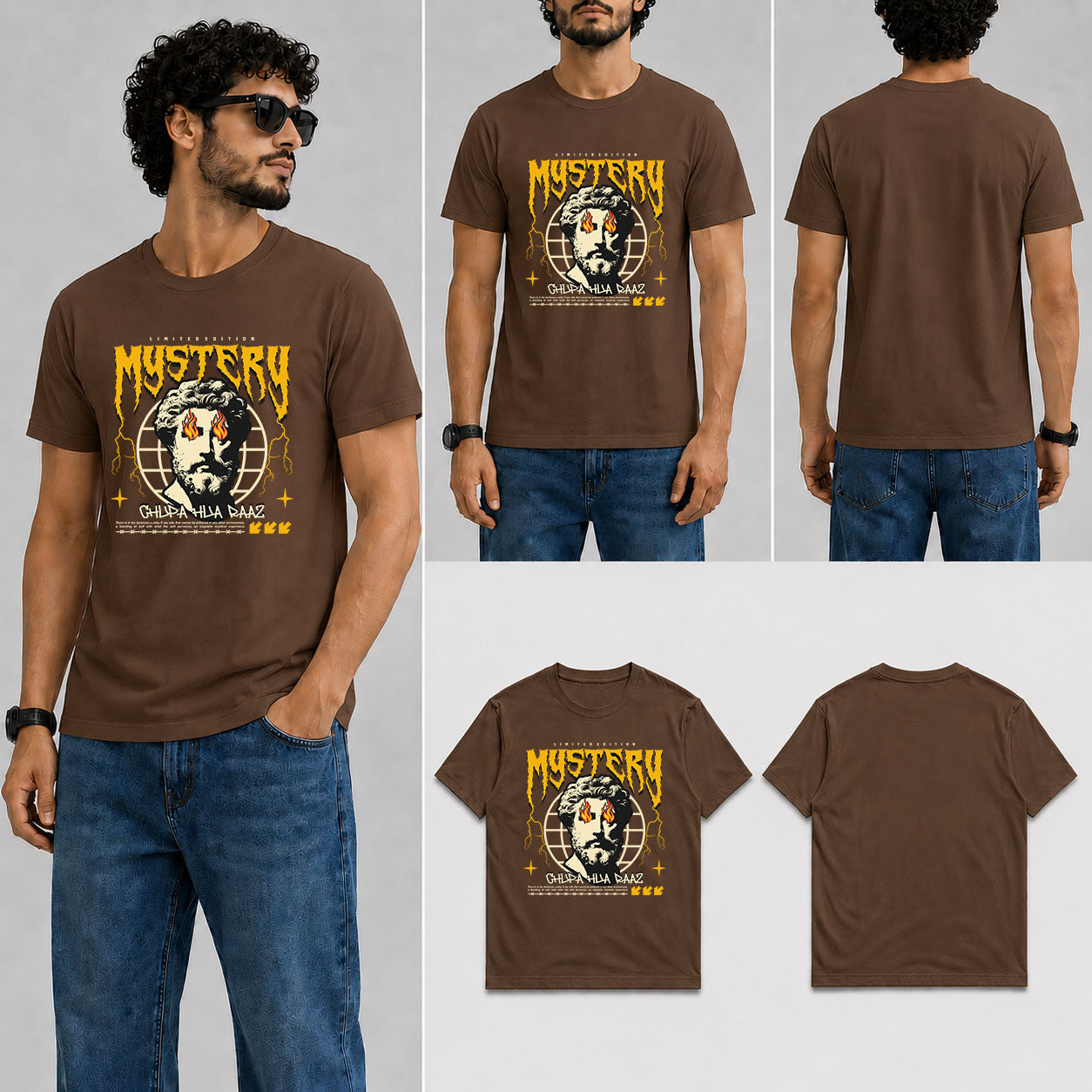 Mystry Male Round Neck Half Sleeve T-Shirt