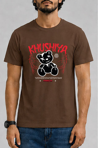 Khushiya Male Round Neck Half Sleeve T-Shirt