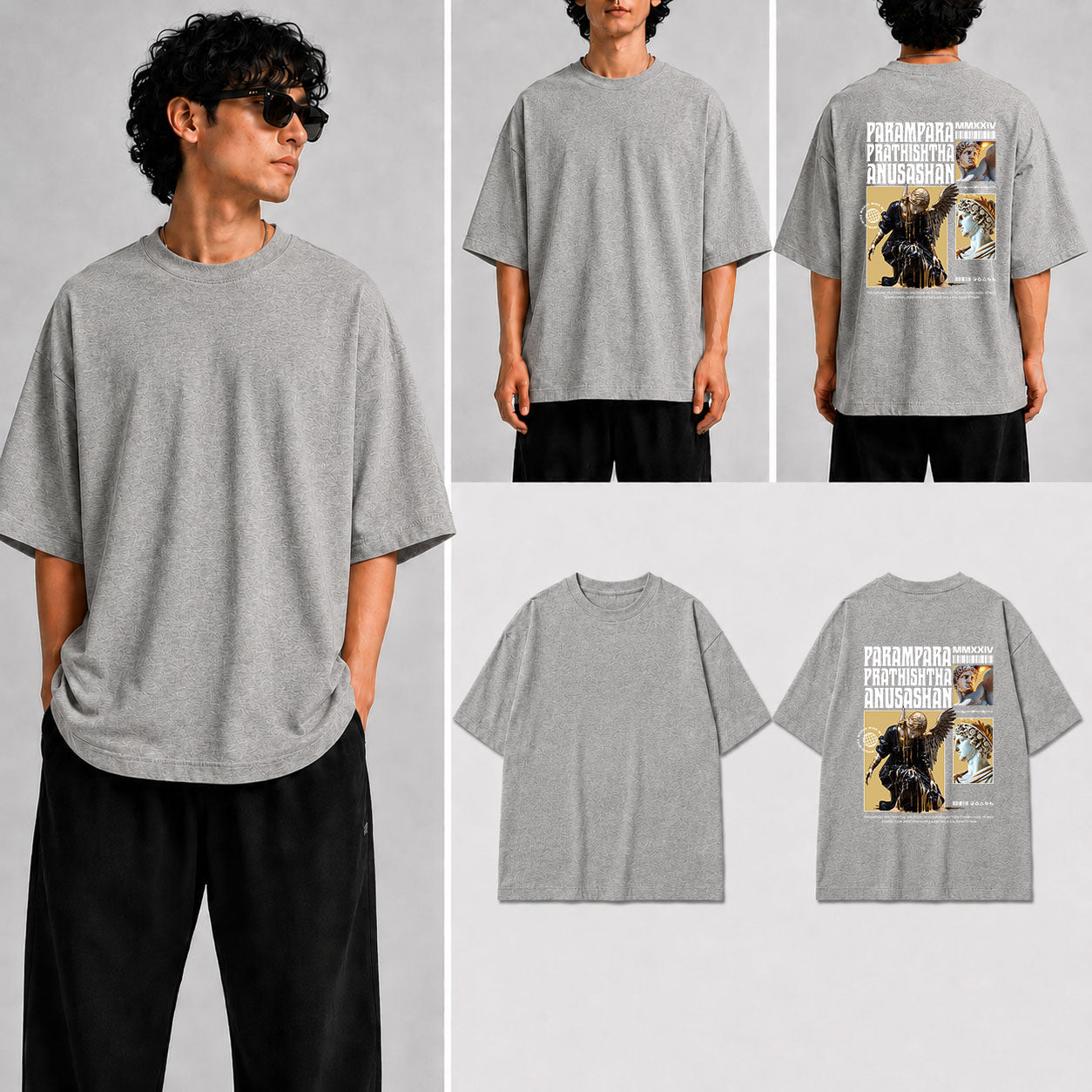 Parampara, Prathishtha, Anushan  Unisex Oversized Standard T-Shirt for man & women