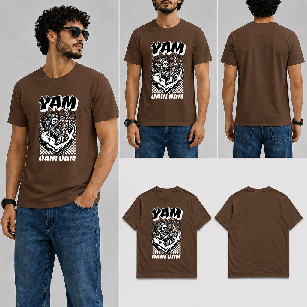 YAM HAIN HUM Male Round Neck Half Sleeve T-Shirt