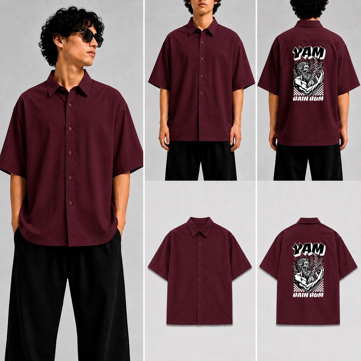 YAM HAIN HUM Unisex Oversized Shirt for man & women