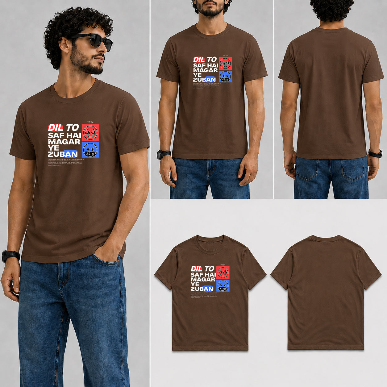 DIL TO SAF HAI Male Round Neck Half Sleeve T-Shirt